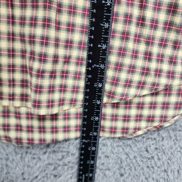 Tommy Hilfiger Shirt Mens Medium Red Plaid Button Down Long Sleeve - Picture 5 of 10